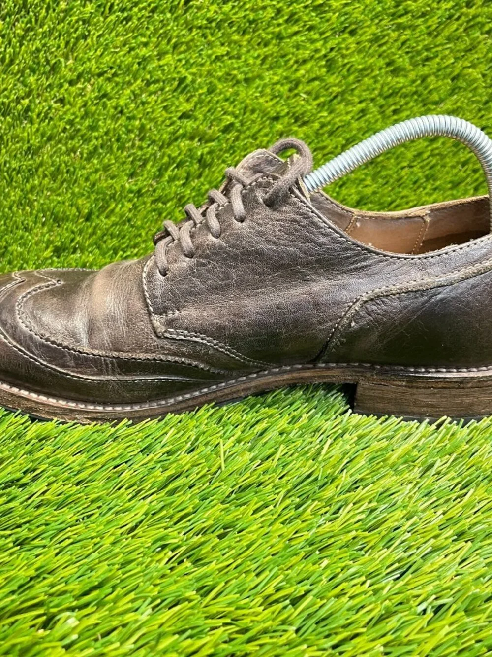 Bed Stu Basalt Mens Size 10 Brown Casual Classic Leather Wingtip Oxford Shoes - Picture 2 of 12